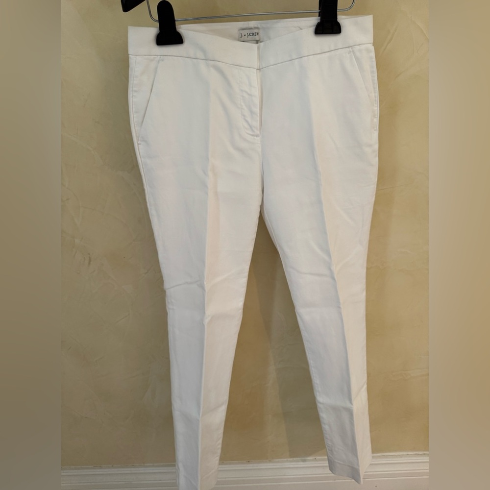 J. Crew White Tapered Pants Size 4